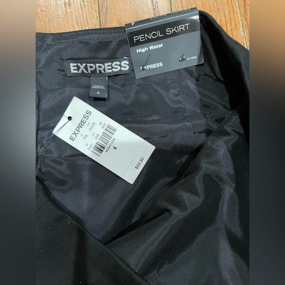 Express Classic Black Midi Skirt - Picture 7 of 8